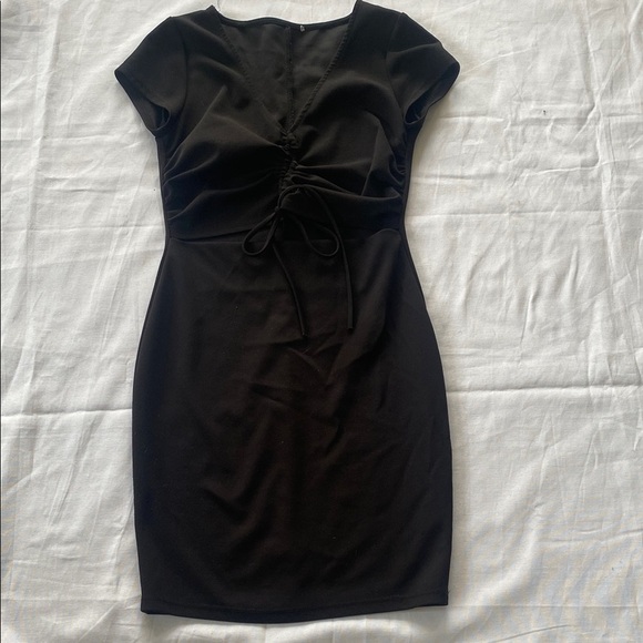Forever 21 Black Ruched Club Dress - Picture 1 of 3
